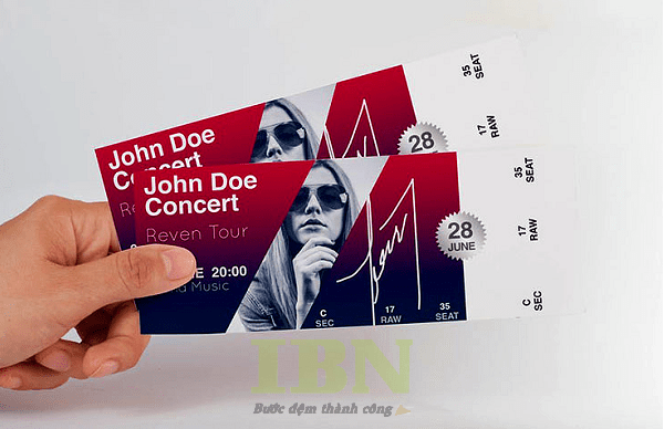 Mẫu vé consert ca nhạc
