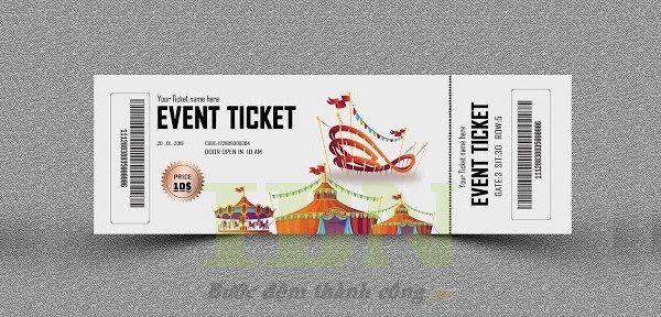 Mẫu vé mời sự kiện giải trí