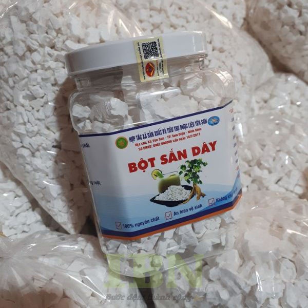 Tem nhãn bột sắn dây dán hộp