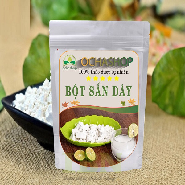 Mẫu tem nhãn bột sắn dây thiết kế đẹp, thu hút