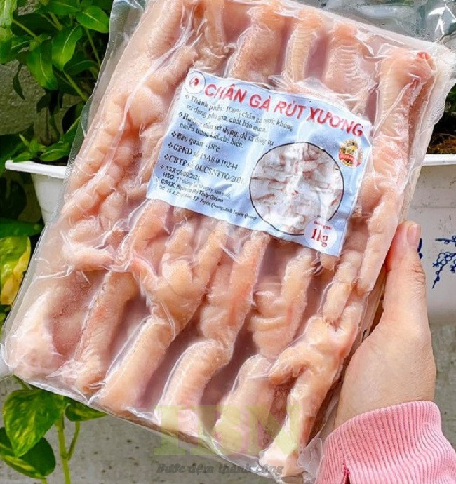 Mẫu tem nhãn chân gà đông lạnh