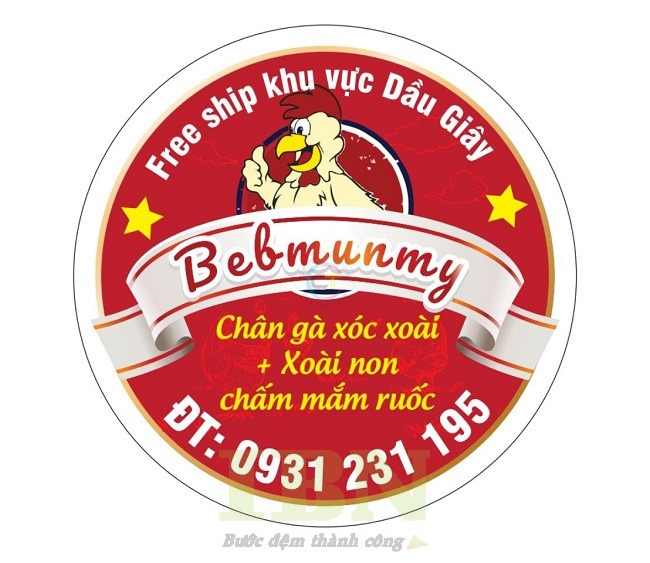 Mẫu tem chân gà xóc xoài