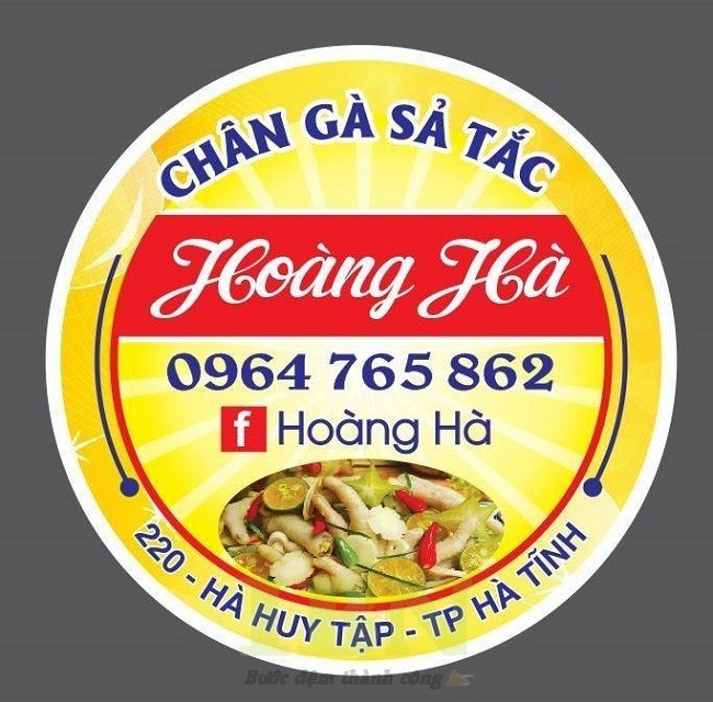 Mẫu tem chân gà hình tròn bàng decal nhựa