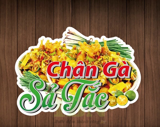 Mẫu tem nhãn dán chân gà sả tắc