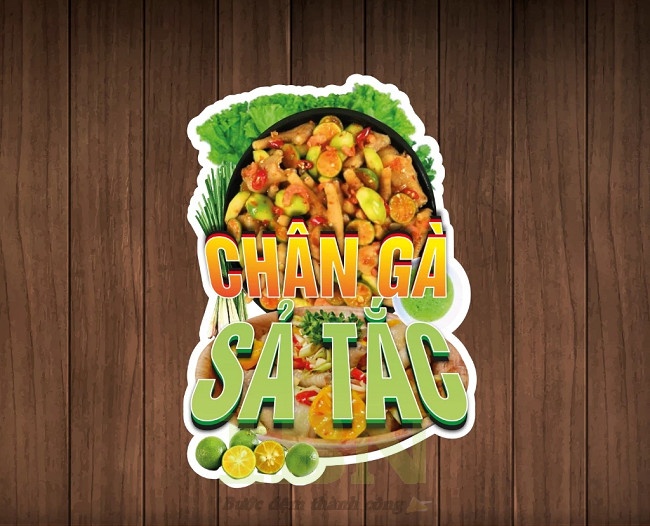 Mẫu tem nhãn chân gà sả tắc