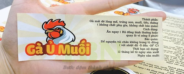 Mẫu tem nhãn gà ủ muối đẹp, ấn tượng