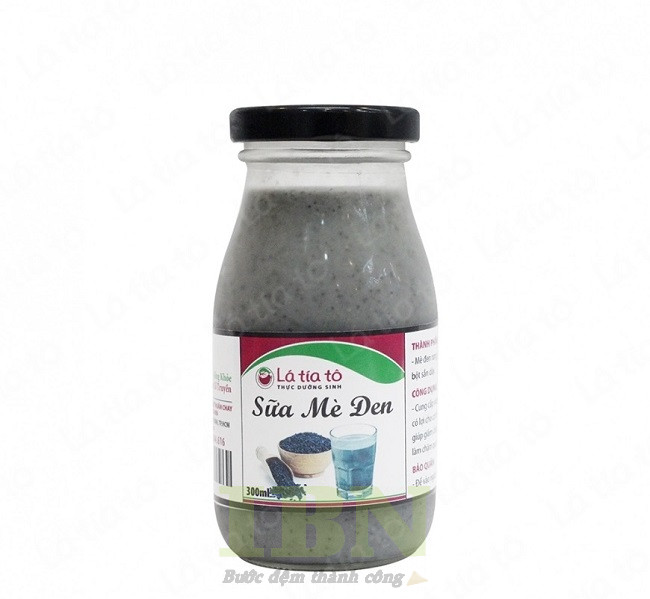 Mẫu tem dán chai đựng sữa mè đen