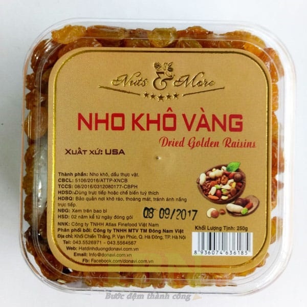 thông tin quan trọng cần có khi in tem nhãn trái cây sấy