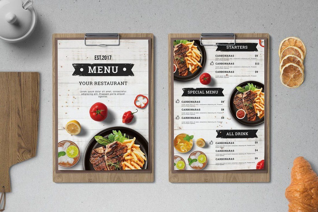 giấy in menu