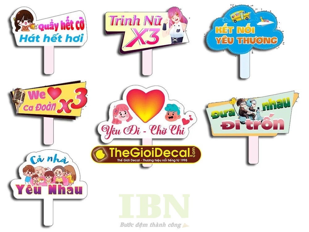 In hashtag cầm tay chuẩn kích thước tại In Bảo Ngọc