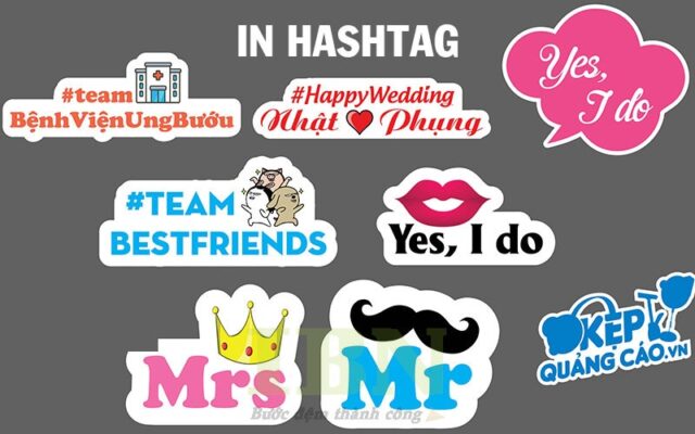 Kích thước hashtag cầm tay size A4