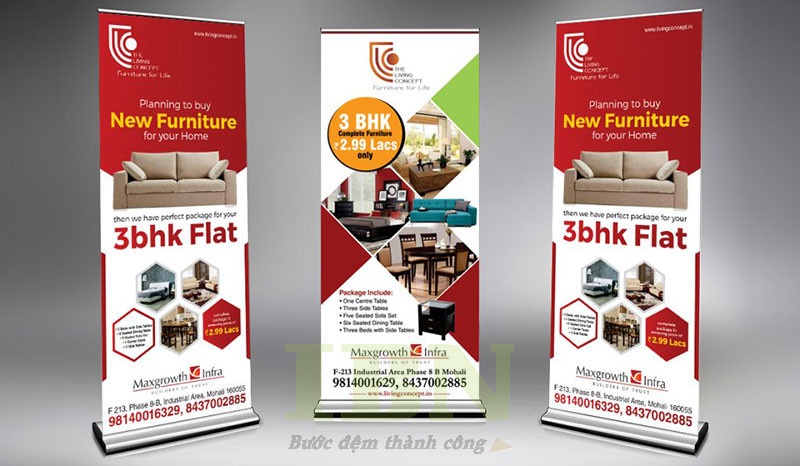 Lựa chọn kích thước standee tiêu chuẩn