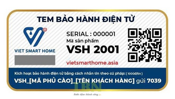 Mẫu tem phủ cào bảo hành sản phẩm
