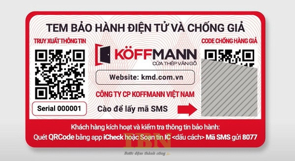 Mẫu tem dán cào cho ngành điện tử, cơ khí