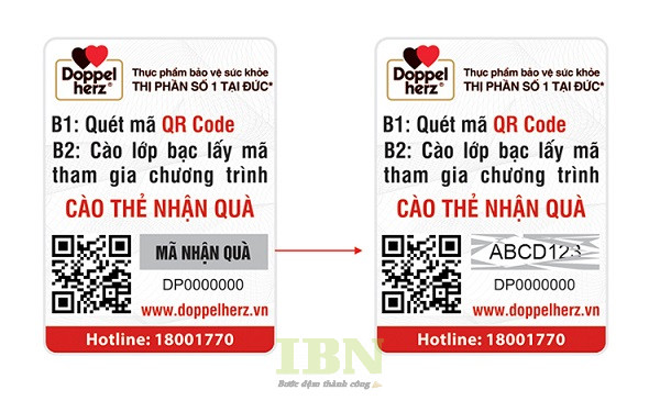 Mẫu tem phủ cào QR code