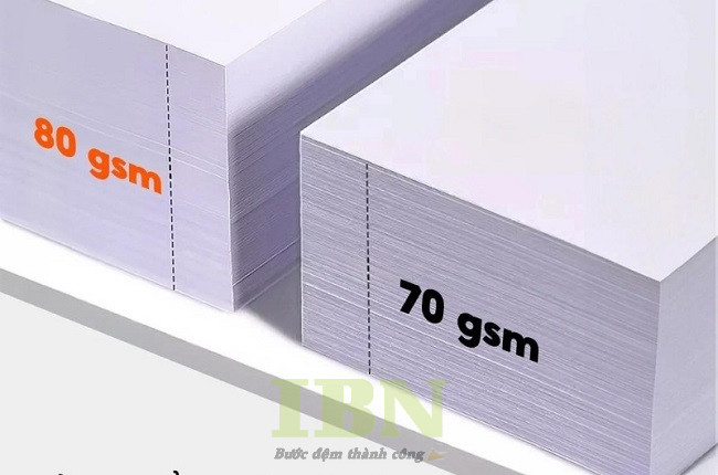 Giấy 70gsm và 80gsm
