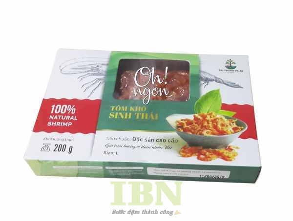 Thiết kế vỏ hộp tôm khô thu hút khách hàng
