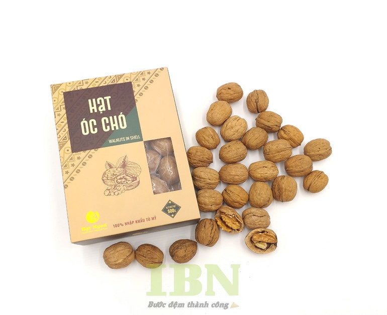 hộp giấy kraft đựng óc chó