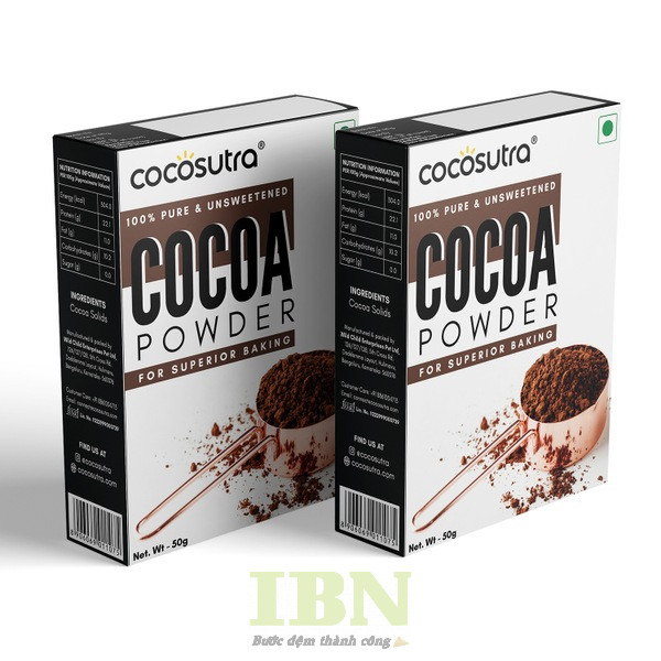 Các chất liệu giấy in hộp đựng bột cacao