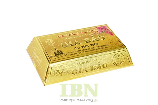 Hộp bánh đậu xanh kiểu thỏi vàng