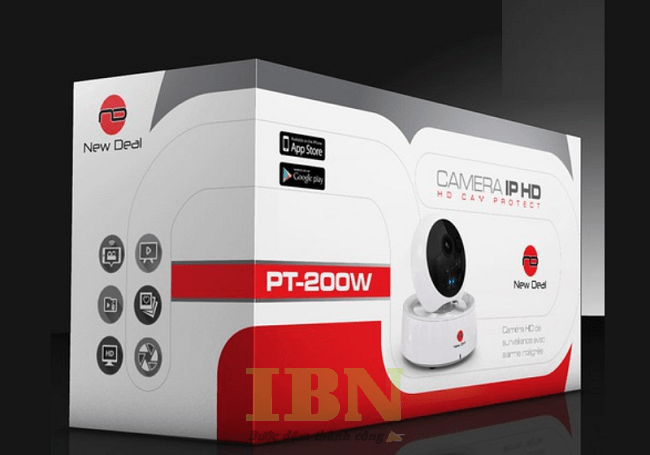 Mẫu hộp đựng camera hình chữ nhặt, nắp gài