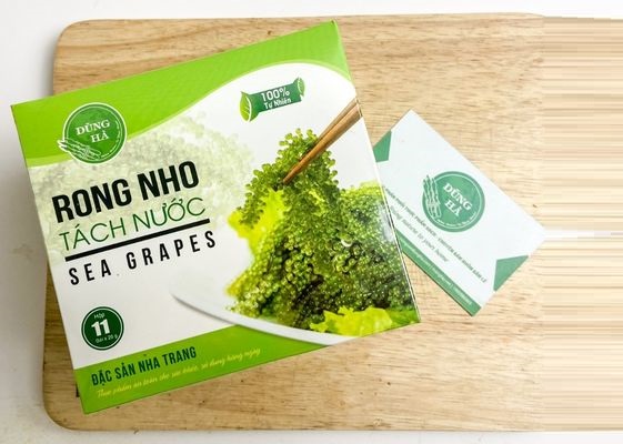 Mẫu hộp giấy đựng rong nho đẹp