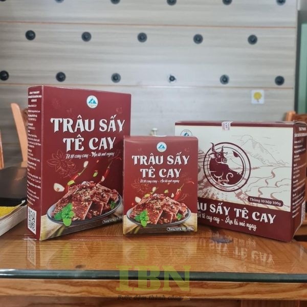 Quy cách in hộp đựng thịt trâu sấy
