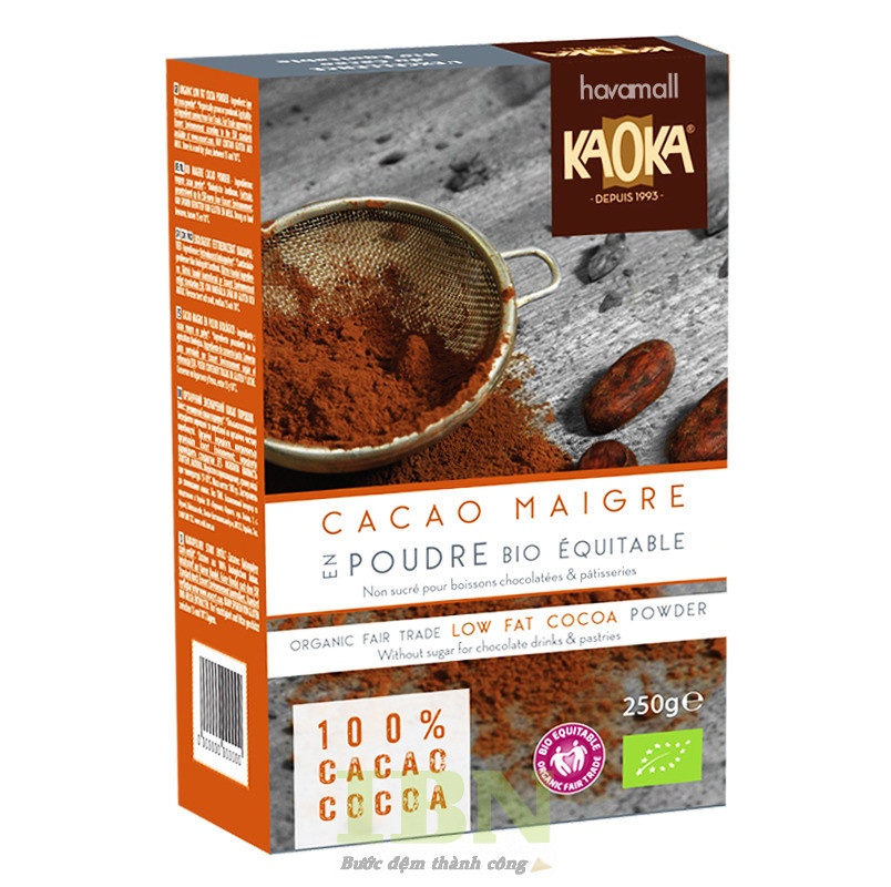 Mẫu hộp giấy đựng bột cacao đẹp