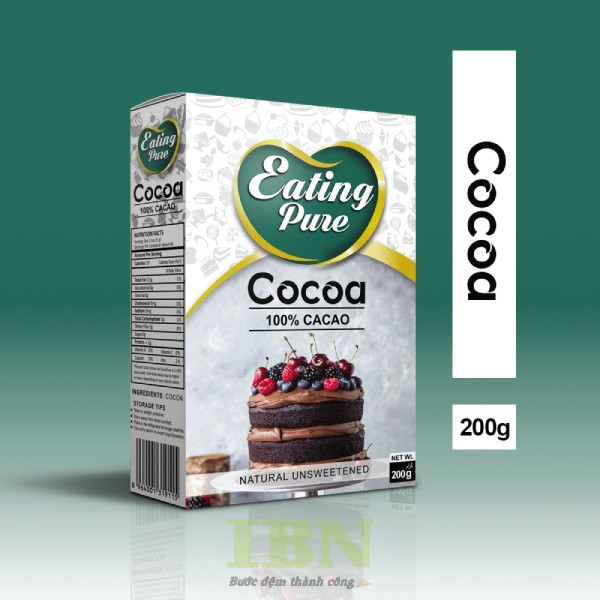 Mẫu hộp giấy ivory đựng bột cacao