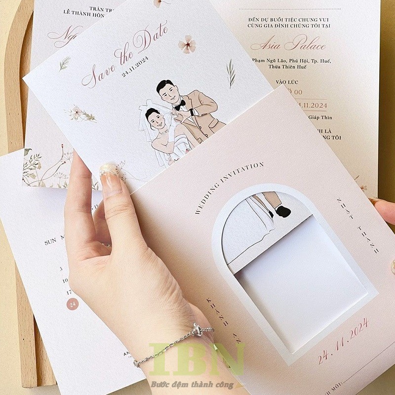 Mẫu thiệp cưới công giáo thiết kế độc đáo, lạ mắt