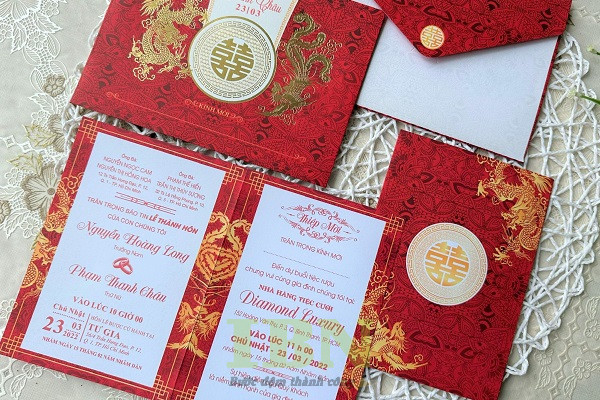 Mẫu thiệp cưới công giáo phong cách truyền thống
