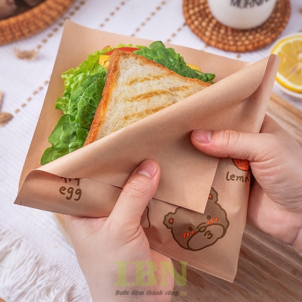Mẫu túi giấy đựng sandwich đẹp