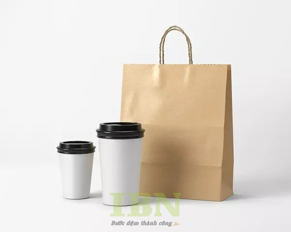 Mẫu túi giấy kraft đựng trà sữa