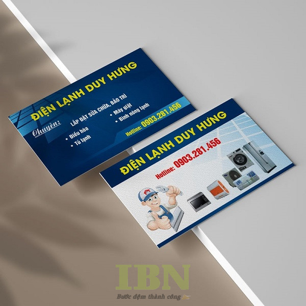 Mẫu name card điện lạnh đẹp, chất lượng tốt
