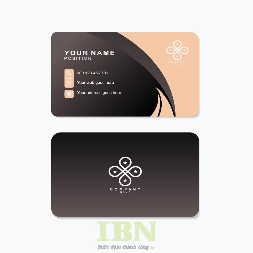 Mẫu name card khách sạn bo góc