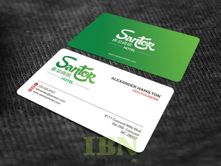 Mẫu name card nhà nghỉ bo góc