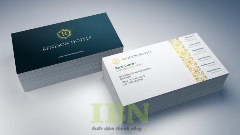 Mẫu name card nhà nghỉ tối giản