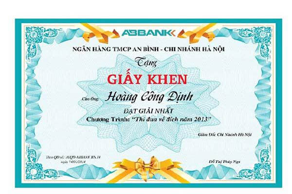 Kích thước giấy khen chuẩn và cách chọn size phù hợp