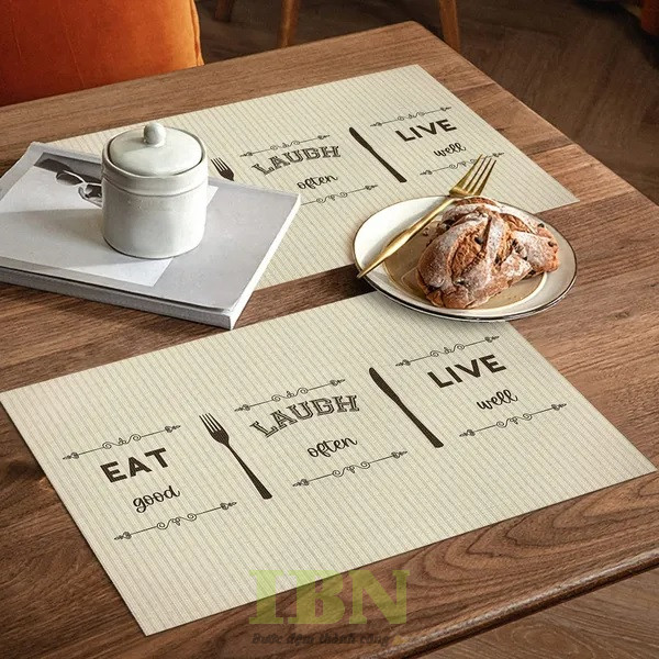 Mẫu giấy lót bàn ăn thiết kế đơn giản