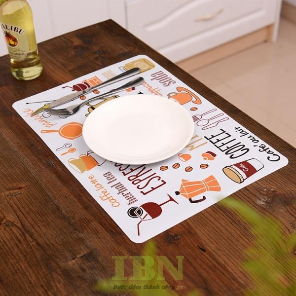 Mẫu giấy lót bàn ăn hình chữ nhật