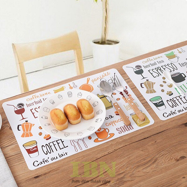 Mẫu giấy lót bàn ăn thiết kế đẹp, thu hút