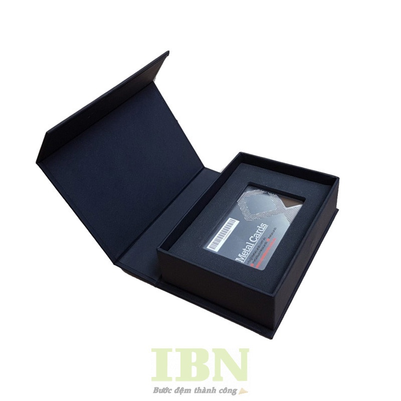 Mẫu hộp đựng thẻ VIP, nắp gập, gắn nam châm