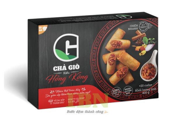 Mẫu hộp đựng chả giò thiết kế sang trọng