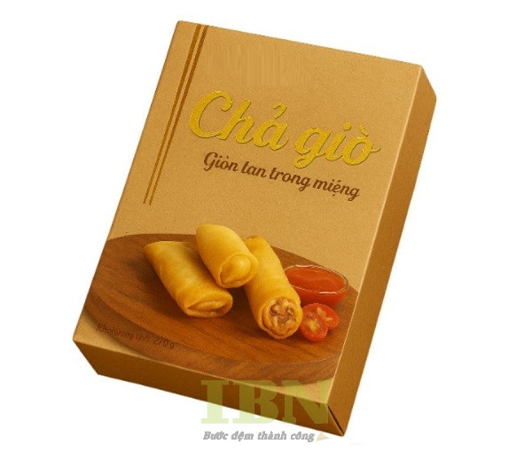 Mẫu hộp giấy kraft đựng chả giò
