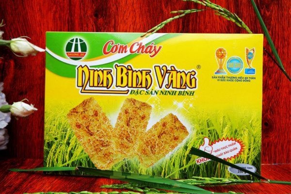 Mẫu hộp giấy đựng cơm cháy hình chữ nhật