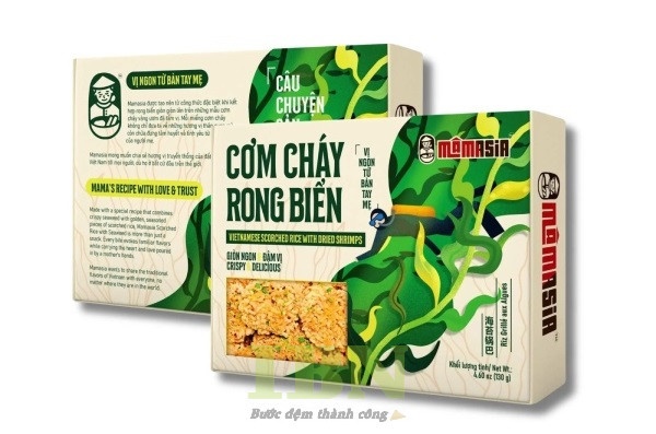 Mẫu hộp đựng cơm cháy Rong Biển