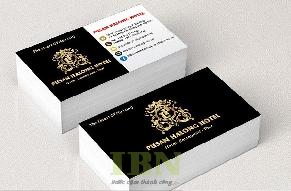 Mẫu card visit ép kim màu vàng đồng ấn tượng