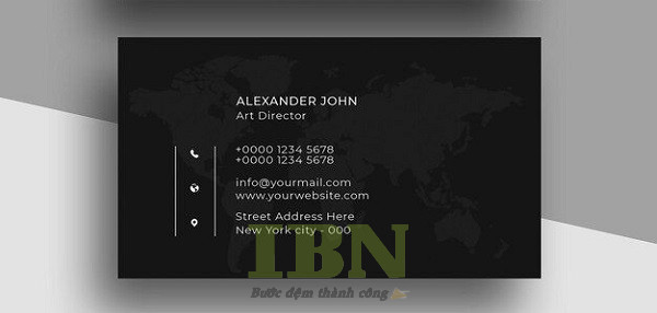 Mẫu card visit ép kim thông tin hai mặt