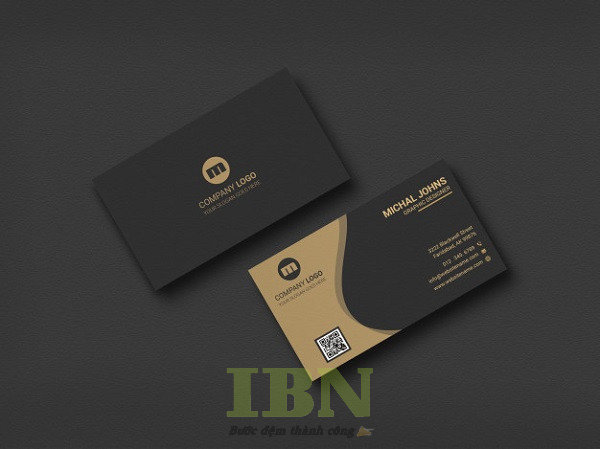 Mẫu card visit ép kim hai mặt sang trọng