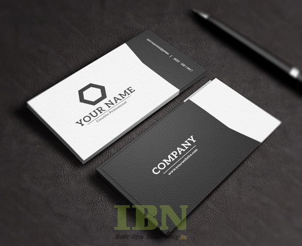 Mẫu card visit ép kim màu bạc tinh tế